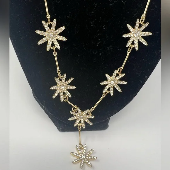 Star Drop Necklace Y Shape Statement Pendant Gold Jewelry Lariat Floral Charm 25 - Picture 8 of 17